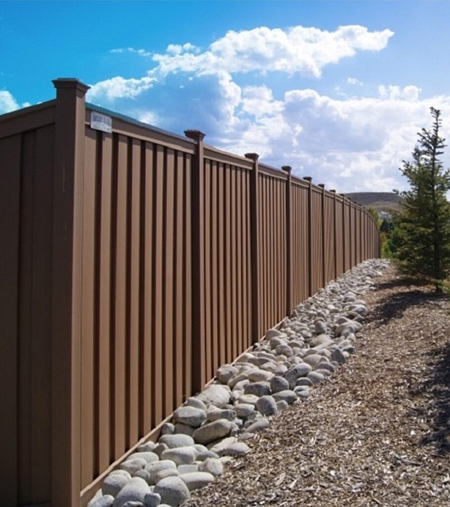 brown composite fence
